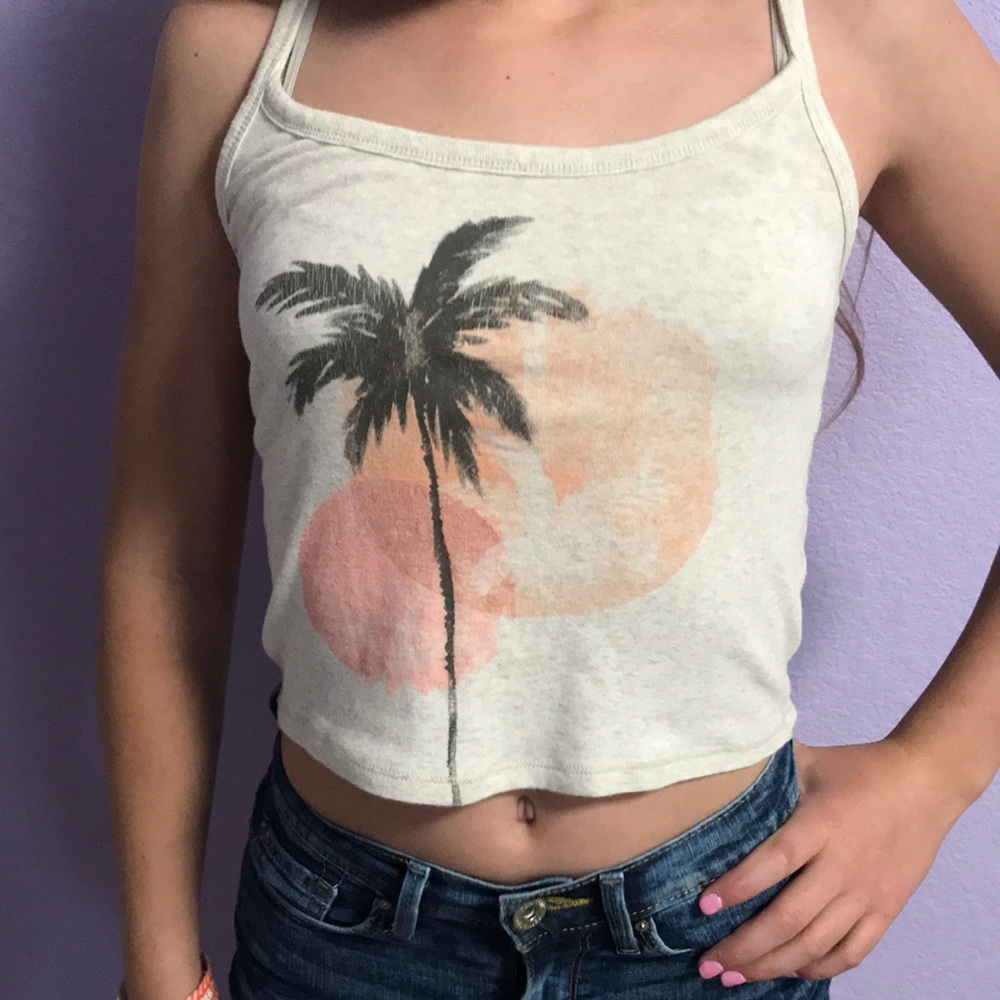 Cropped sunset tank top